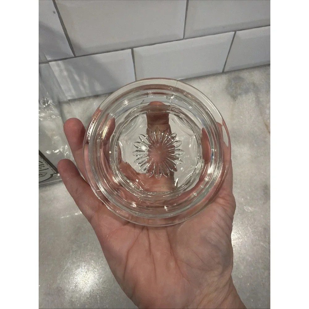 Vintage Johnston Sugar Anchor Hocking Glass Canister Advertising Promotional 995